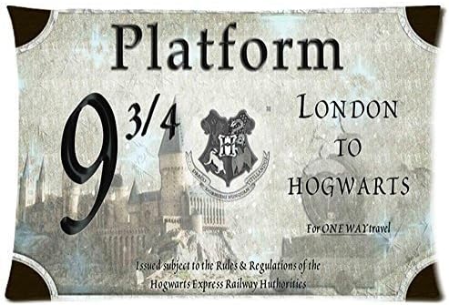 Homeli Harry Potter Hogwarts Train Ticket Custom Pillowcase 20X30 Zippered Throw Pillow Cover Decorative Covers Case Pillowslips (Two Sides)