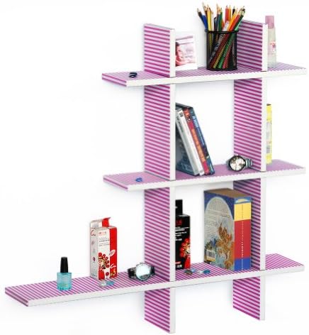 Trista - [Love Song-A] Leather Cross Type Shelf / Bookshelf / Floating Shelf (5 pcs)