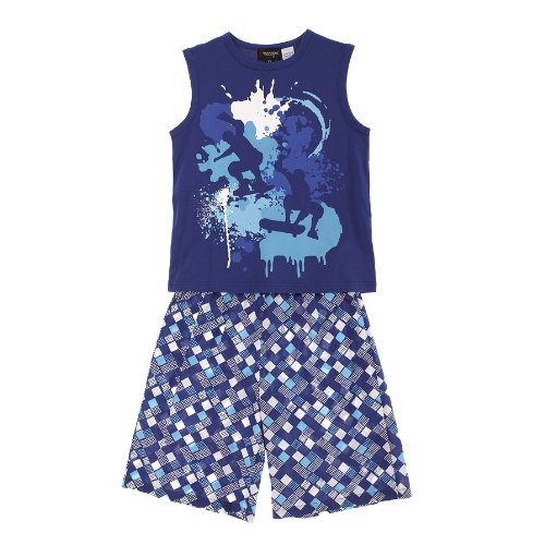 Sovereign Sleepwear Graffiti Vest and Shorts Summer PJ set