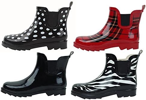 New Sunville Brand Women's Short Ankle Rubber Rain Boots