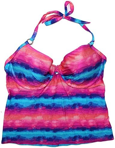 Ambrielle Women's Extreme Push Up Tankini Separates (40D, Tye Dye)