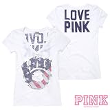 Milwaukee Brewers Victoria's Secret PINK&Atilde;&macr;&Acirc;&iquest;&Acirc;&frac12; V-Neck Flag Tee