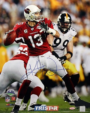TRISTAR Kurt Warner Autographed Arizona Cardinals Super Bowl 43 16x20 Photo