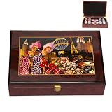 Vegas Girls Wooden Poker Set, 200 pc., 11.5g two-tone chips