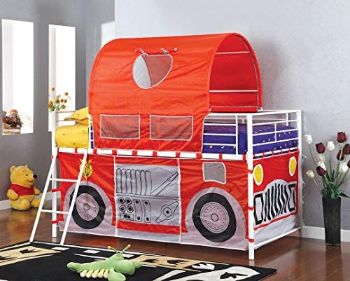 Original Twin Loft Bed Full Metal Construction w/ Fabric Tent