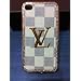 Limited Edition LV Print on Front with Gold Frame Leather Case for Iphone 4/4s
