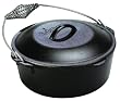 Lodge Logic 7-Quart Dutch Oven with Spiral Handle Bail and Iron Cover