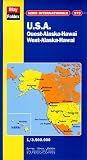 Carte routière et touristique : U.S.A. Ouest - Alaska - Hawaï R°V°, N° 373 (avec un index)