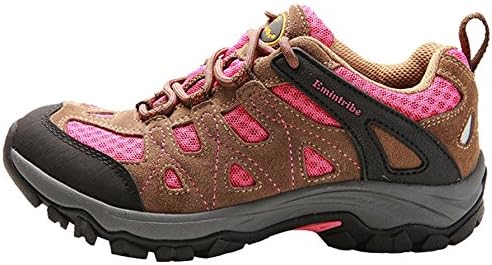 YMHW Women's Outdoor Mesh Breathable Hiking Travel Seaker Shoes Rose red 39EU