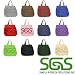 Reusable Sack Grocery Tote - 12 Pack Color Sampler