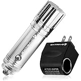 EXTRA-O Car Air Purifier Ionizer with Home 12V Adapter - Removes Cigarette Smoke, Bacteria, Odor Smell - Helps With Allergies - Mini Air Cleaner Gadget Smoke Eater Eliminator Remover - Silver