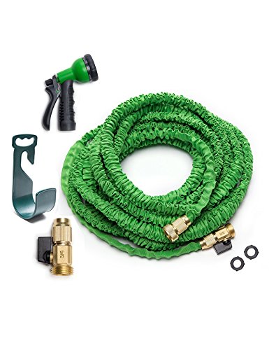 Higen 75' Expandable Garden Hose,Strong,No Kink and Super Flexible -The Garden Hose for all your Watering Needs -Comes with a Free 8 Setting Spray Nozzle,Shut-off Valve and Free Hose Hanger,Green Higen 75' Expandable Garden Hose,Strong,No Kink and Super Flexible -The Garden Hose for all your Watering Needs -Comes with a Free 8 Setting Spray Nozzle,Shut-off Valve and Free Hose Hanger,Green