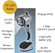 SE Flashlight, 20 LED Silver Lamp Light