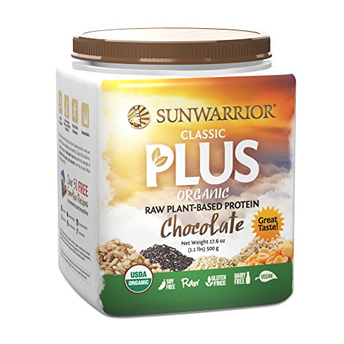 Sunwarrior - Classic Protein, Raw Wholegrain Brown Rice, Chocolate, 23 Servings (1.1 lbs)