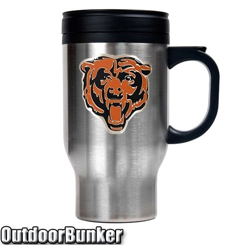 Great American Chicago Bears Free Form Logo Stainless Steel Travel Mug 16 Ounces