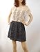 Sexy Unique White Lace Dress Top Navy Dot Skirt