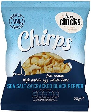 Two Chicks Chirps Sea Salt &amp; Black Pepper High Protein Egg White Bites - 28g