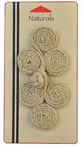 Belagio Enterprises 5-1/3-inch by 3-inch Triple Circular Natural Jute Frog Closure 1 Piece, Natural
