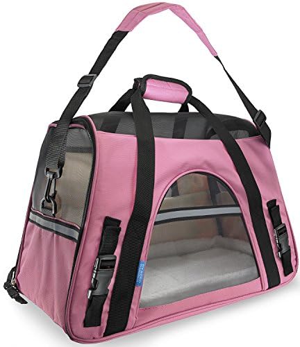 Large Pink Cat / Dog Carrier Soft Sided Comfort Pet Travel Tote Bag Airline Approved