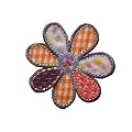 Blume 5,2 cm B�GELBILD AUFN�HER APPLIKATION Blumen Bl�te lila orange bunt Kinder