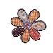 Blume 5,2 cm B�GELBILD AUFN�HER APPLIKATION Blumen Bl�te lila orange bunt Kinder