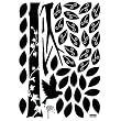 Reusable Decoration Wall Sticker Decal - Black Enchanted Wishing Tree (Velvet with Rhinestones)