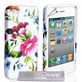 iPhone 4 / 4S Blue And Pink Floral Silicone Caseby Yousave Accessories�
