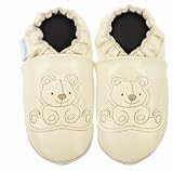 Robeez Infant/Toddler Teddy Slip-On,Cream,6-12 Months (US Toddler 4-5 M)