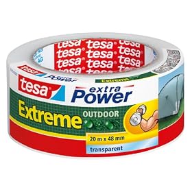 Tesa 20m x 48mm Extreme Outdoor Gaffer Tape - Transparent