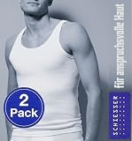 Hemd Schiesser 2 Stück ( Doppelpack ) Herren Unterhemd Sportjacke feinripp