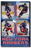New York Rangers (Scott Gomez, Jaromir Jagr, Chris Drury, Henrik Lundqvist) Sports Poster Print - 24