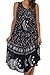 Sakkas Women's Batik Moon and Stars Caftan Tank Dress