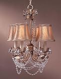 Jessica McClintock Romance Collection Regency Gilded Gold Mini Crystal Chandelier 3128-479