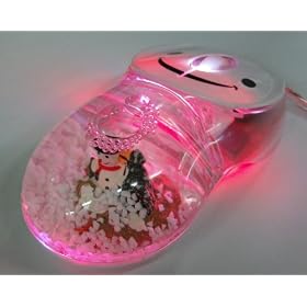 Souris USB Digital Change couleur boule a neige Smile