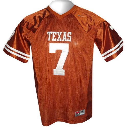 Texas Longhorns #7 Nike Sewn Embroidered Youth Jersey (L (16/18))