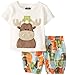 Mud Pie Baby-Boys Newborn Moose/Owl Diaper Cover Set, Multi, 6-9 Months
