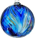 Kitras Art Glass Winter Solstice Feather Witch Ball - 6