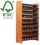 Cave à vin casier à vin étagère à bouteille vinothek pour 56 bouteilles