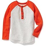 オールドネイビー OLD NAVY/ カラーブロックヘンリー アイラバユー トップス長袖Tシャツ 12～18ヶ月【並行輸入】