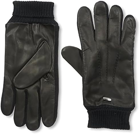Cerutti Men's Leather Glove, Nero, 110 M US