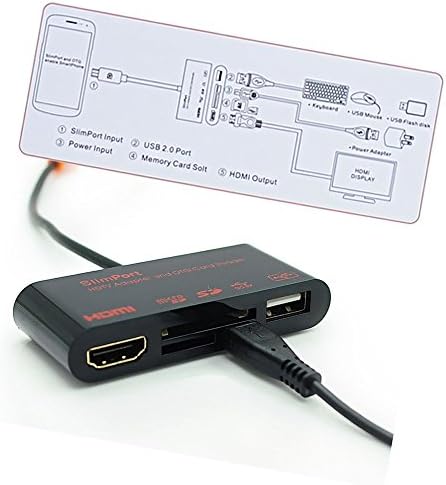 Fabcov Packing Slimport MyDP Micro USB to HDMI HDTV Adapter For Fire HDX 8.9 Fire HD6 HD7