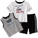 Vitamins Baby Baby-Boys Infant Vintage Racer 3-Piece Short Set, Black, 18 Months