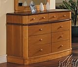 IMAGE OF Storage Dresser Contemporary Style Oak Finish
