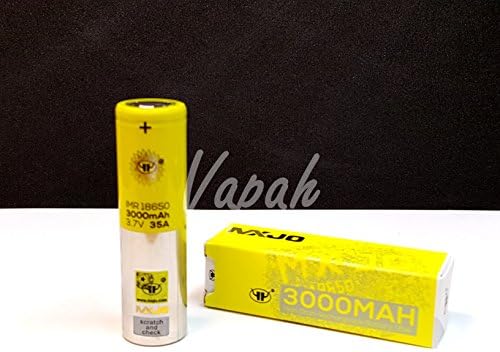 Single MXJO IMR 18650 3000mAh 35A 3.7V High Drain Flat Top Rechargeable Battery