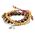 Stretch Bracelet 5 Piece Set with Charms - Yellow