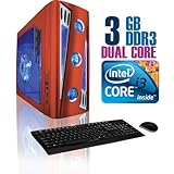 CybertronPC X-Cruiser 2 CIAN1120SRS, Red, Intel Core i3 Dual Core (2.93GHz) ....