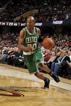 Boston Celtics v Cleveland Cavaliers: Ray Allen Photographic Poster Print by David Liam Kyle, 8x12