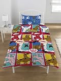 Scooby Doo Monsters Rotary Duvet Set & Boo Curtains 54" Drop