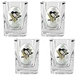 Pittsburgh Penguins 4pc Square Shot Glass Set NHL Hockey