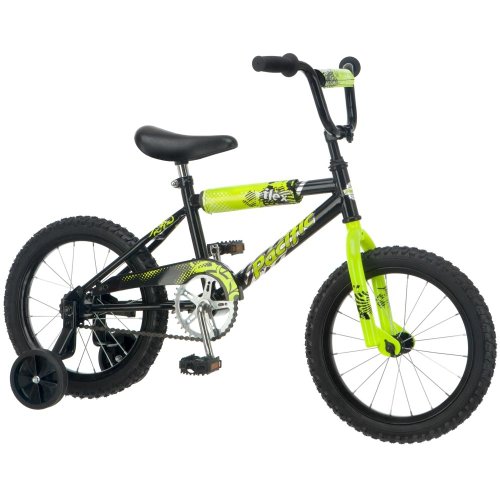 Pacific Boy's Flex 16-Inch Bicycle, Black/Yellow
